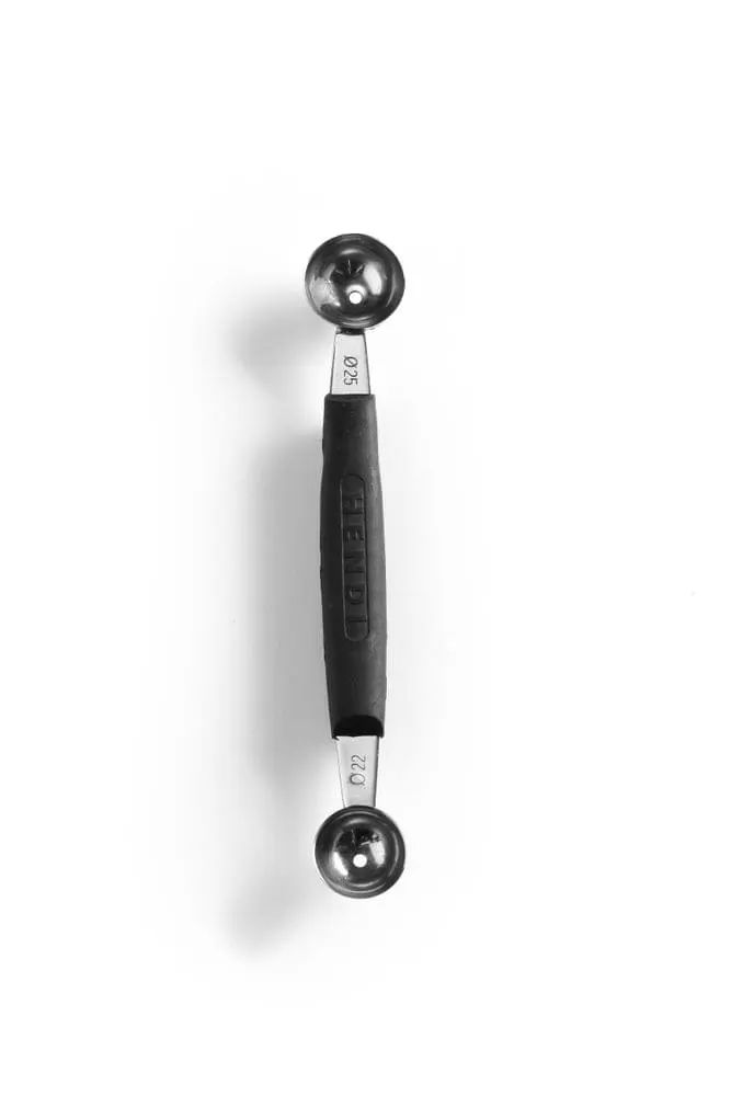 Kugelausstecher doppelt, HENDI, ø 22-25 mm, Schwarz, (L)165mm
