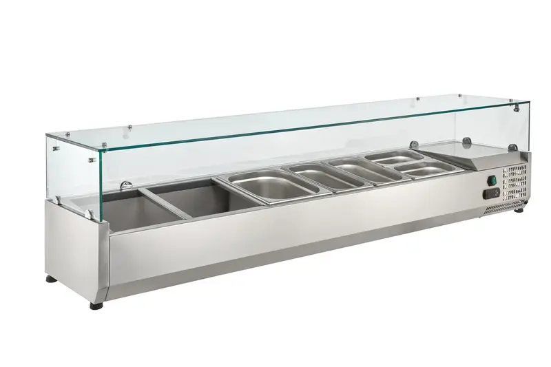 Kühlaufsatz ECO 5x GN 1/3 + 1x GN 1/2 mit Glasaufsatz