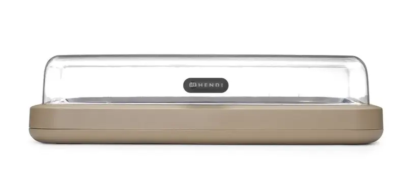 Kühldisplay UNIQ, HENDI, designed by Robert Bronwasser, GN 1/1, Beige, 593x389x(H)147mm