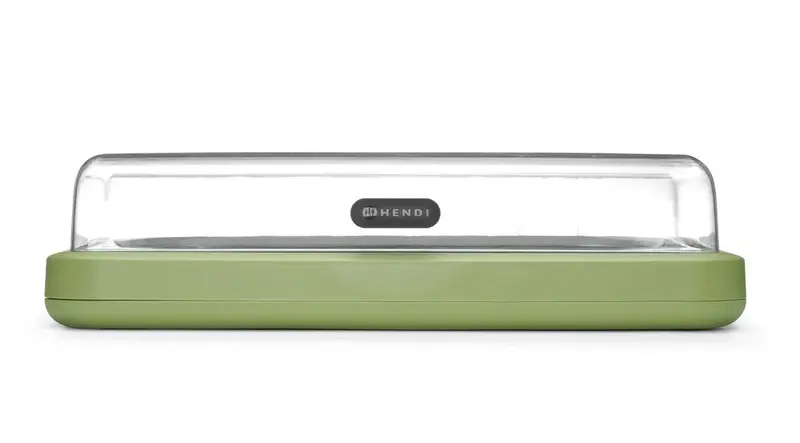 Kühldisplay UNIQ, HENDI, designed by Robert Bronwasser, GN 1/1, Grün, 593x389x(H)147mm