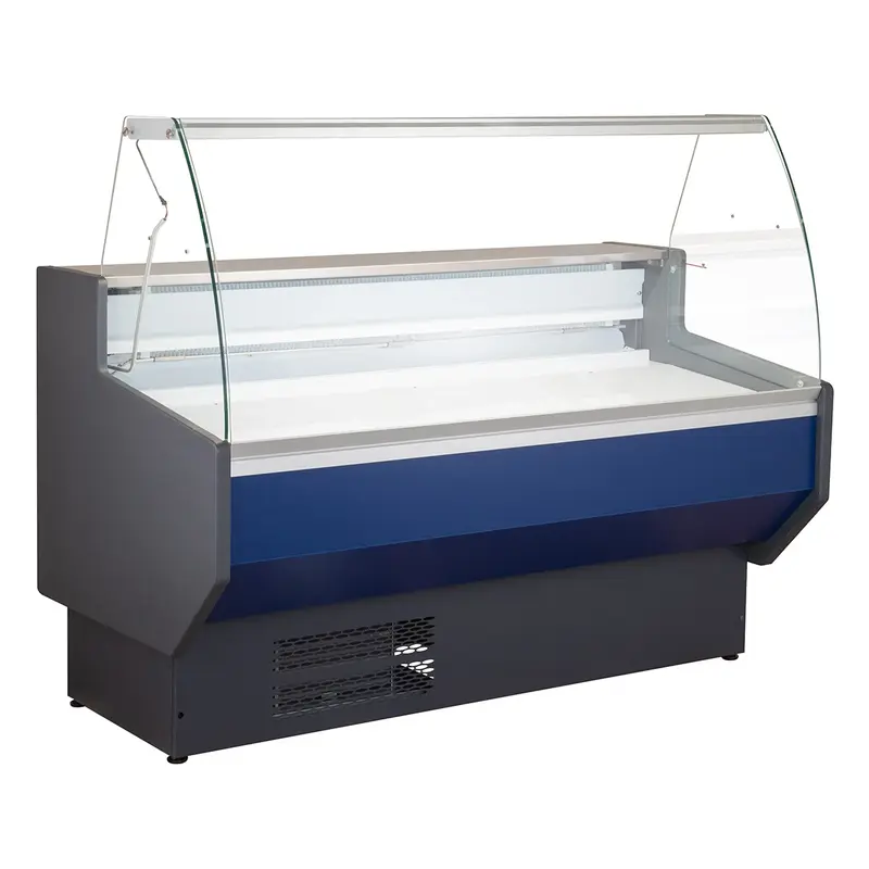 Kühltheke PROFI 100 - rundes Frontglas, 1050 mm, mit LED-Beleuchtung