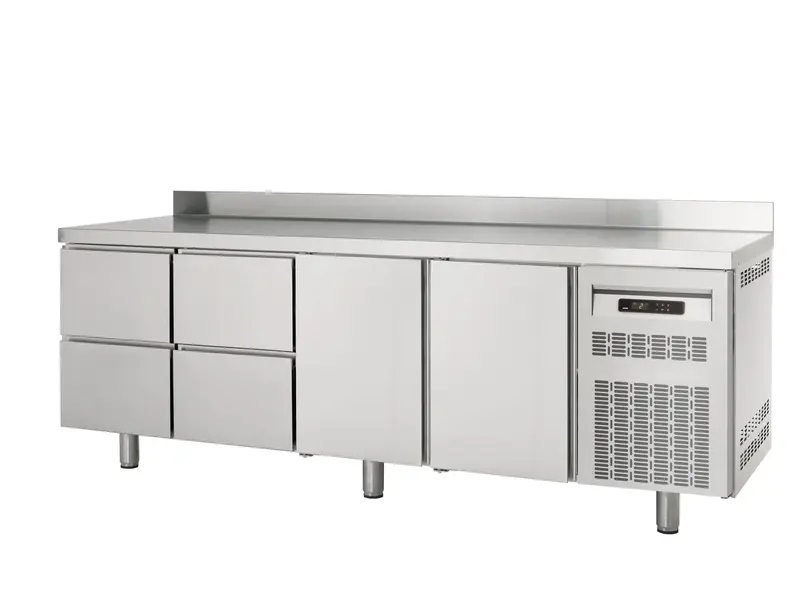 Kühltisch Profi 2/4 Superior mit Aufkantung - GN 1/1