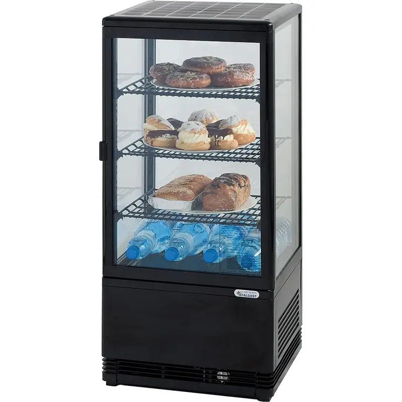 Kühlvitrine PAN4L, schwarz, Abmessung 428 x 386 x 960 mm (BxTxH)