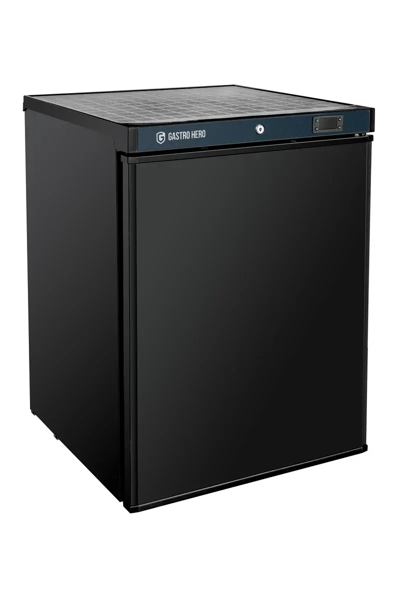 Lagerkühlschrank ECO 200, Innenraum aus Kunststoff, schwarz