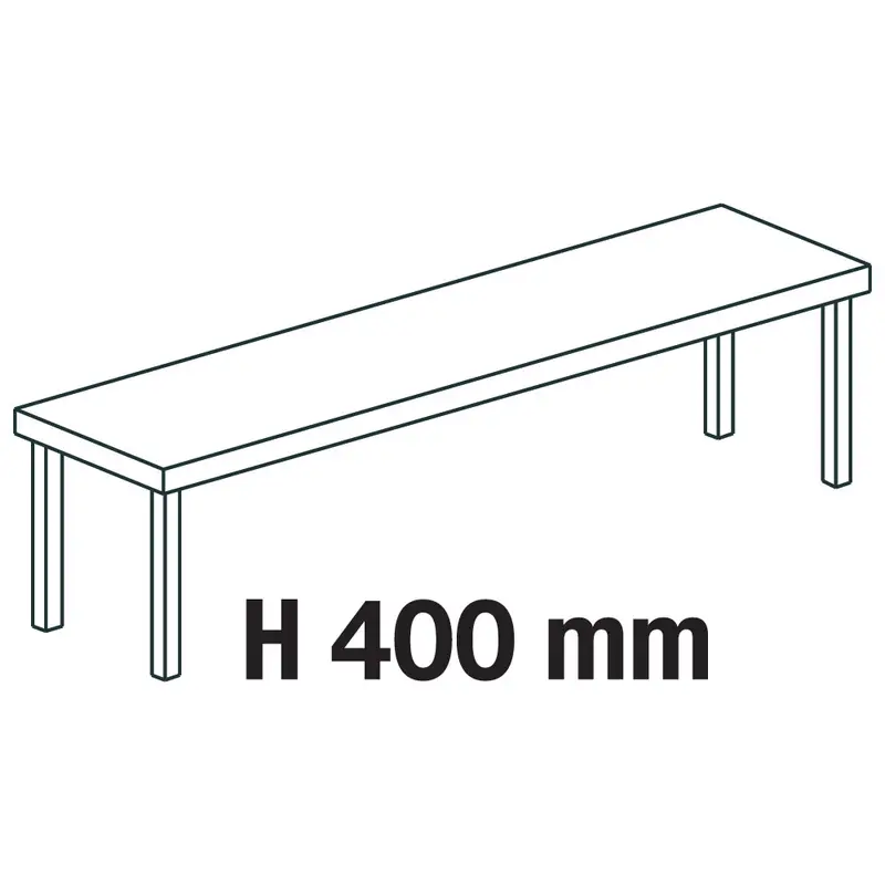 Mastro Ausgabeaufsatz, Aufsatz 1-etagig, seitlich offen, 1700x300 mm