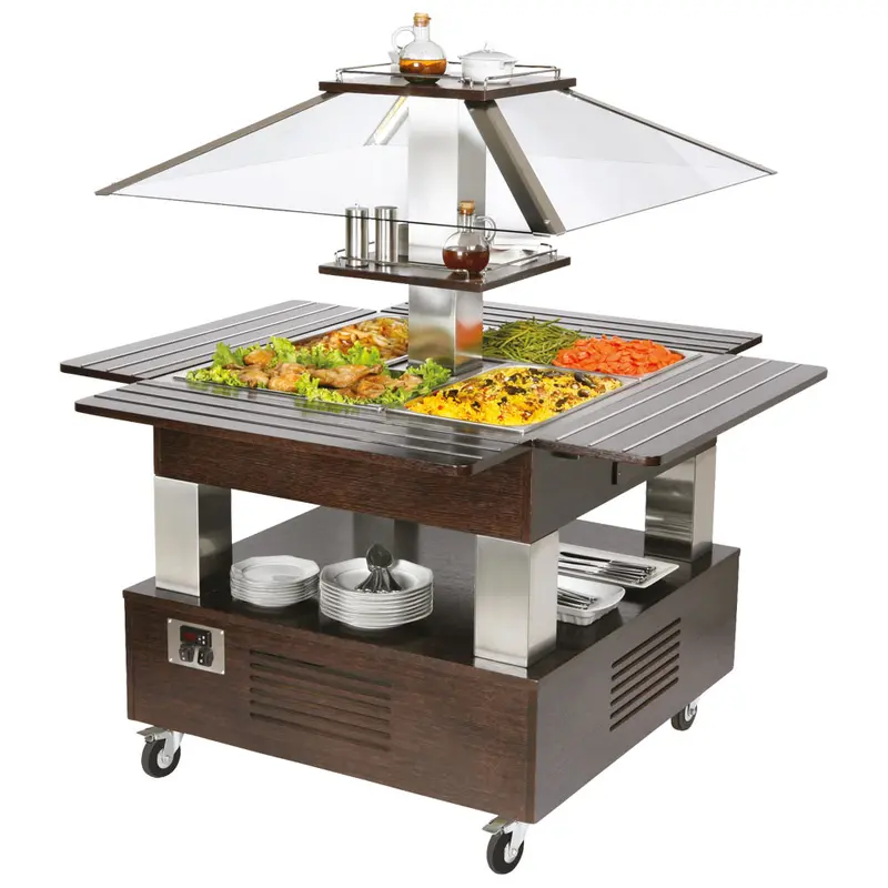 Mastro Bainmarie-Buffet, Inselmodell, 4x GN 1/1 H=150 mm, Haube nicht absenkbar