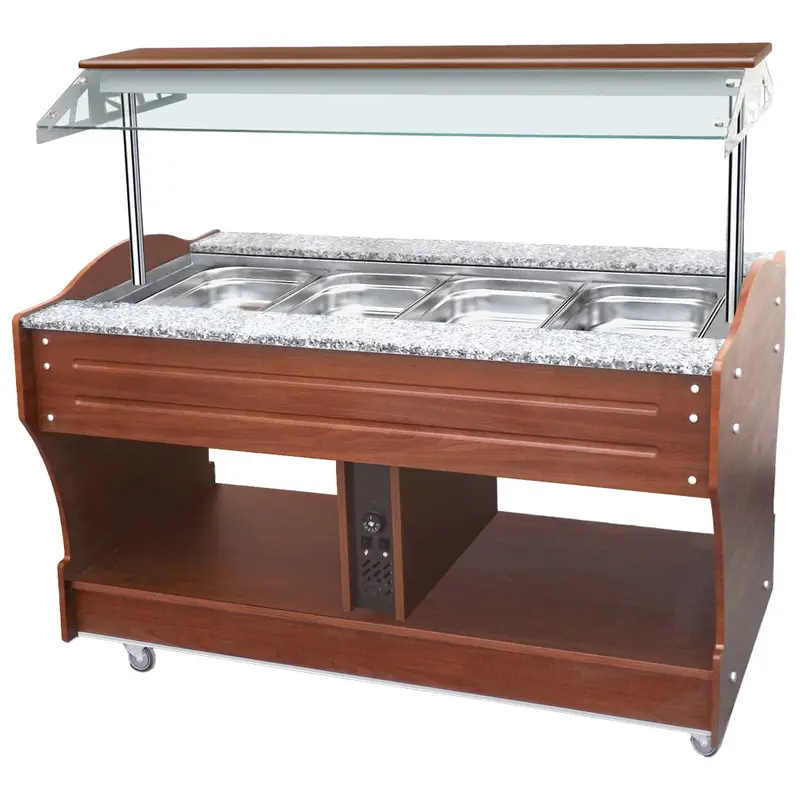 Mastro Bainmarie-Buffet, Inselmodell, 4x GN 1/1 H=150 mm, Haube nicht absenkbar