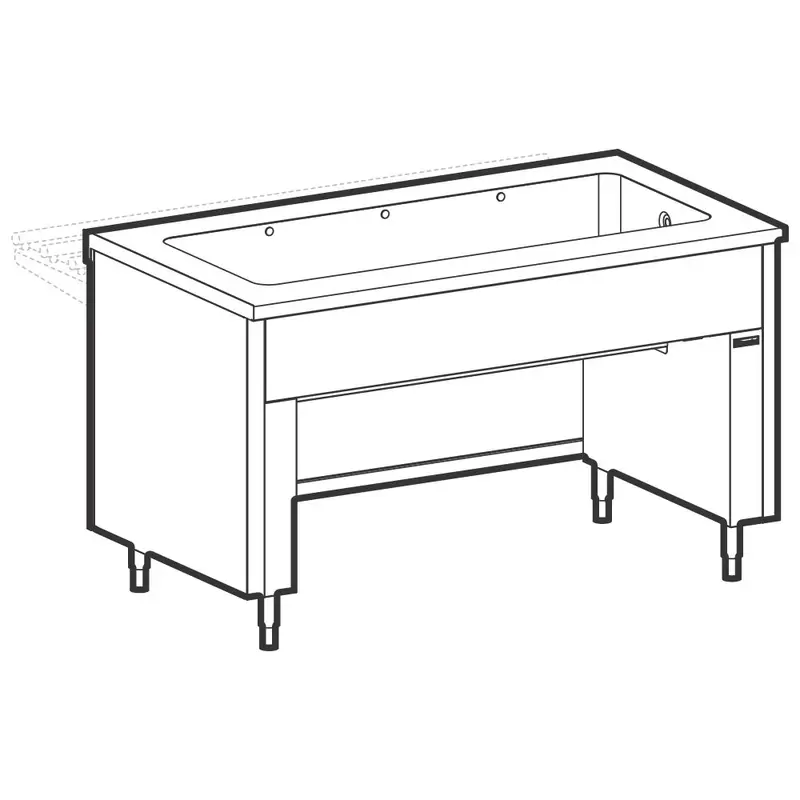 Mastro Bainmarie-Element auf Brückenstruktur, 4x GN 1/1