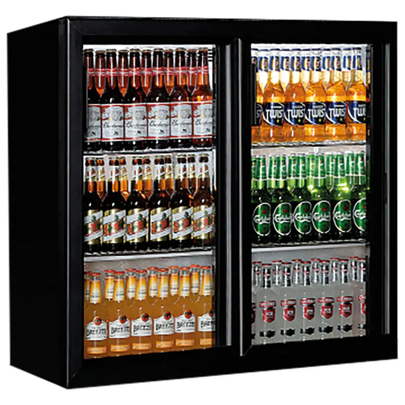 Mastro Barkühlschrank mit 2 Glasflügeltüren, 201 Liter, -1°/+5°C