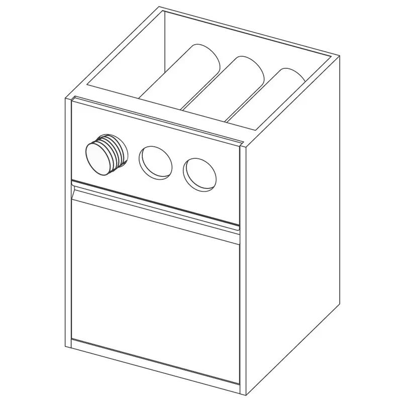 Mastro Becherspendermodul mit Flügeltür, 600x690 mm
