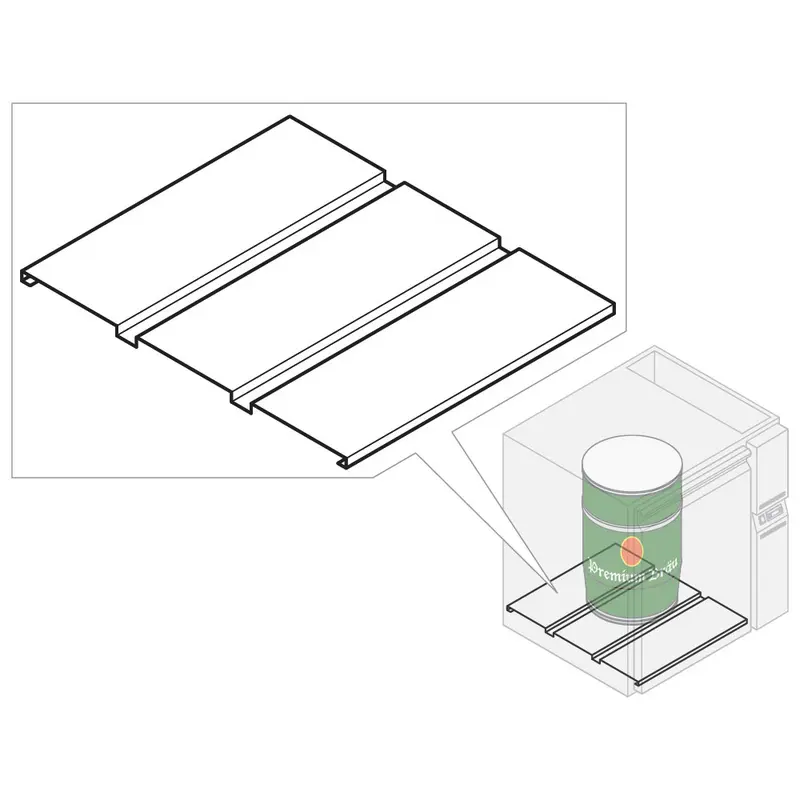 Mastro Bodenschutzabdeckung für Einzelmodul für Getränkekuhltheken, 590 mm