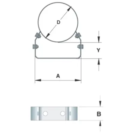 Mastro Edelstahl-Wandkonsolenhalter, ø 200 mm