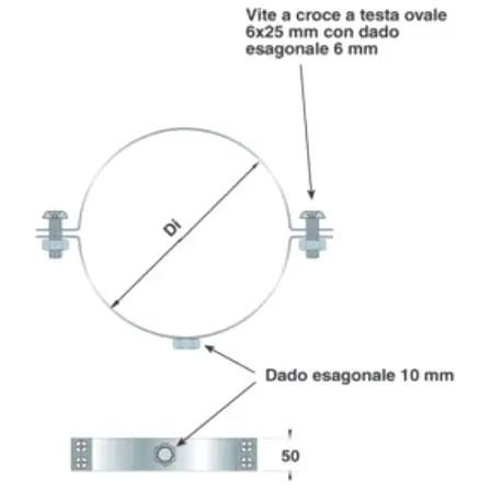 Mastro Edelstahl-Wandrohrschelle, ø 250 mm