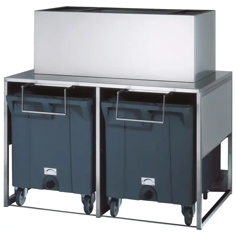 Mastro Eiswürfelbehälter mit 2 Wagen für BAB0004, BAB0004/W, Kapazität 50 kg + 2x 108 kg