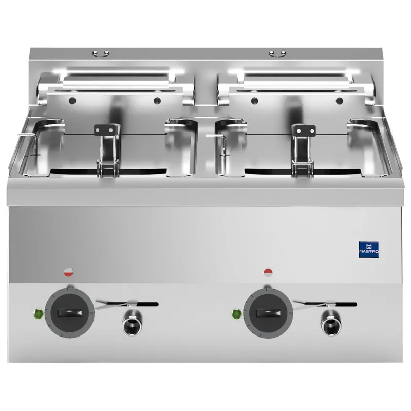 Mastro Elektro-Fritteuse, Tischmodell, 10+10 Liter - 18 kW