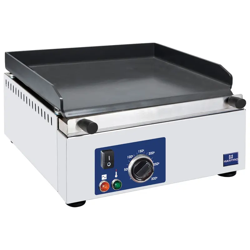 Mastro Elektro-Grillplatte mit 1 Grillzone, Tischmodell, glatte Platte