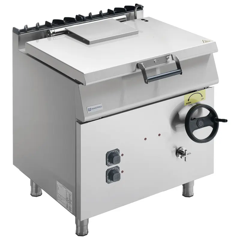 Mastro Elektro-Kippbratpfanne, Kapazität 60 Liter, Edelstahl-Becken
