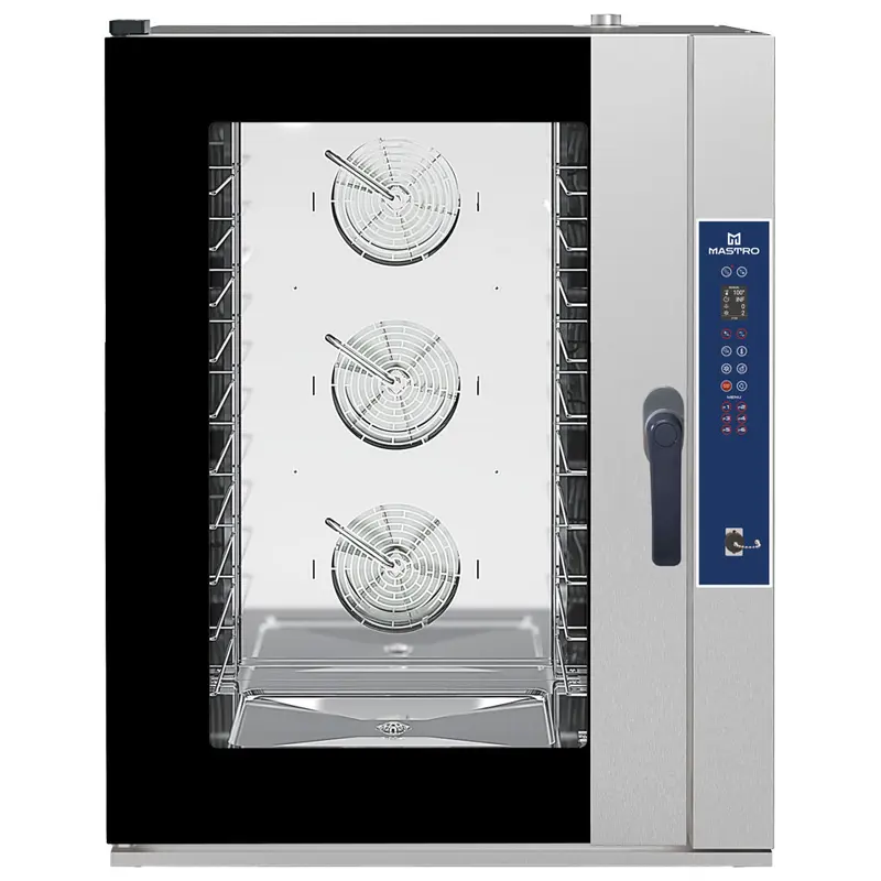 Mastro Elektro-Kombidämpfer mit Direkteinspritzung und automatischer Reinigung, 10x GN 1/1 oder 600x400 mm