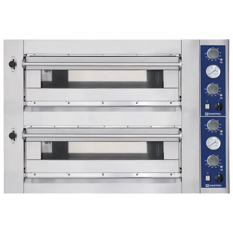 Mastro Elektro-Pizzaofen für 4+4 Pizzen ø 35 cm, mechanische Bedienung