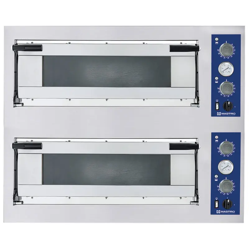 Mastro Elektro-Pizzaofen für 4+4 Pizzen ø 35 cm, mechanische Bedienung