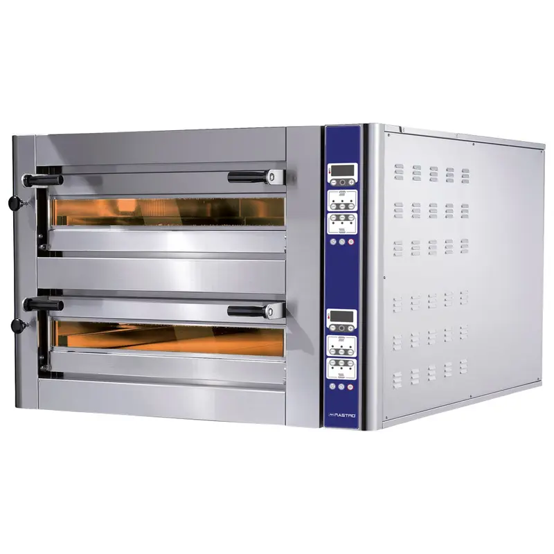 Mastro Elektro-Pizzaofen für 6+6 Pizzen ø 350 mm, elektronische Bedienung