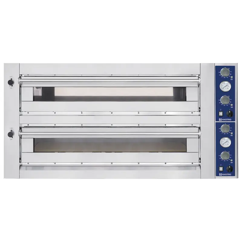 Mastro Elektro-Pizzaofen für 9+9 Pizzen ø 35 cm, mechanische Bedienung