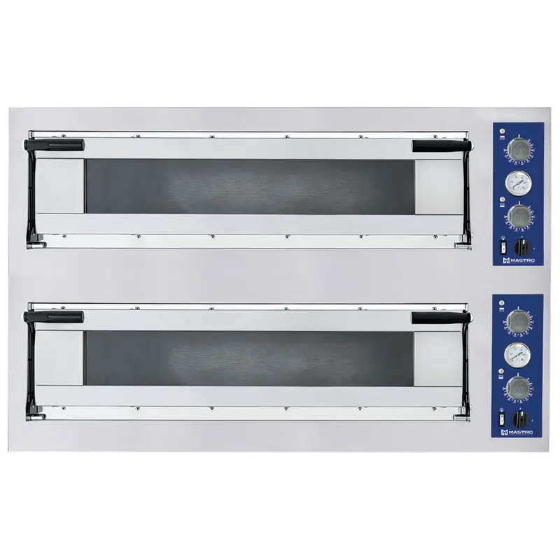 Mastro Elektro-Pizzaofen für 9+9 Pizzen ø 35 cm, mechanische Bedienung
