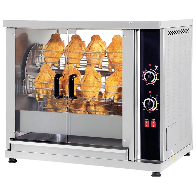 Mastro Elektro-Planetenhähnchengrill mit Beleuchtung, 4 Körbe für 16-20 Hähnchen