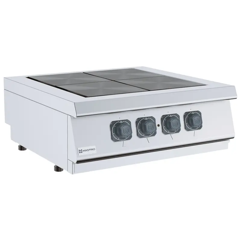 Mastro Elektrokochfeld mit 4 drehbaren Gussplatten je 3 kW, Tischmodell