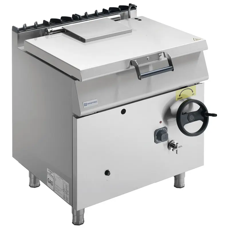 Mastro Gas-Kippbratpfanne, Kapazität 60 Liter, Edelstahl-Becken
