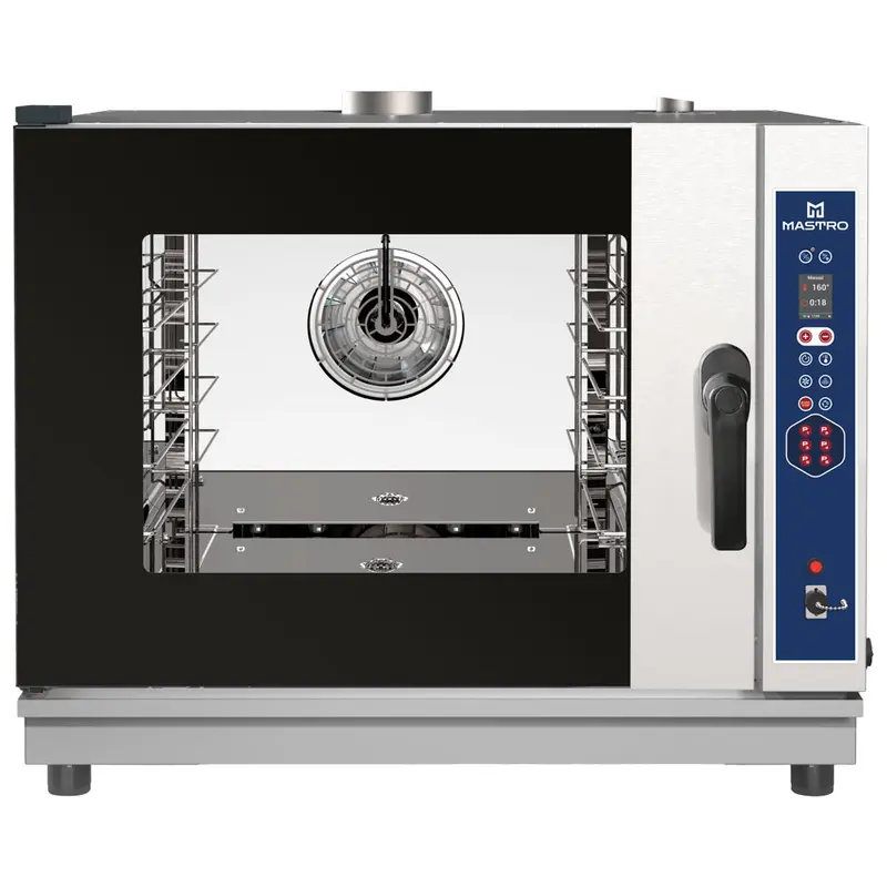 Mastro Gas-Kombidämpfer digital mit Direkteinspritzung und automatischer Reinigung, 4x GN 1/1 oder 600x400