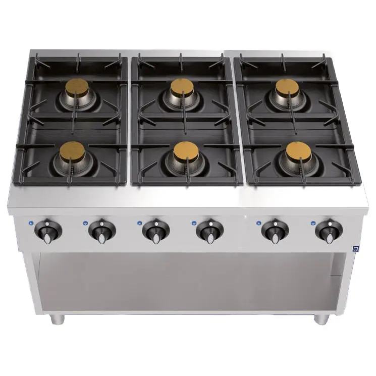 Mastro Gaskochfeld auf offenem Unterbau mit 6 Brenner (39,0 kW)