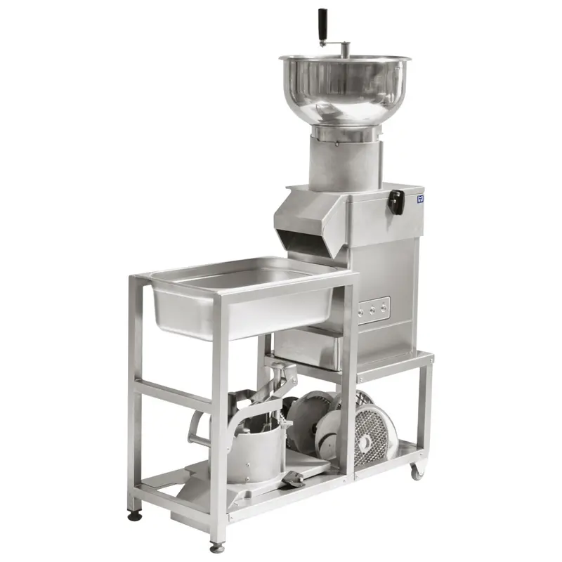 Mastro Gemüseschneider mit Untergestell und 3 Scheiben, 800-1000 kg/h