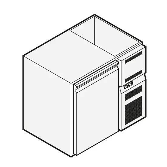 Mastro Getränkekühltheke mit 1 Tür mit Kühlwanne, 930x590 mm, +2°/+10°C