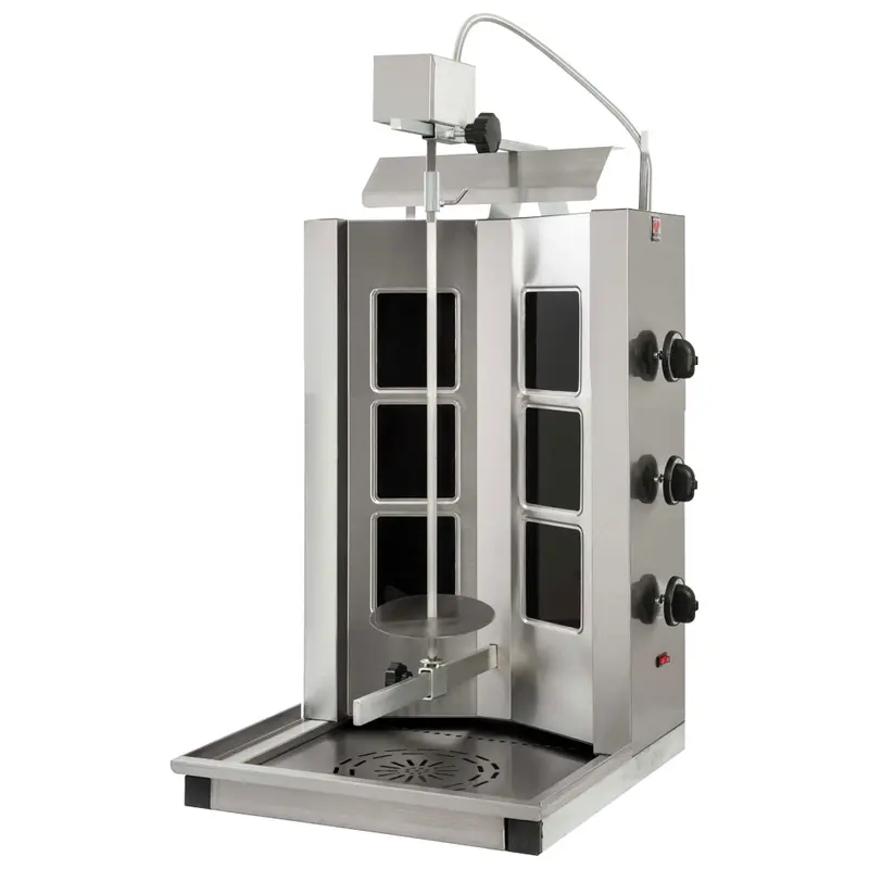 Mastro Glaskeramik-Dönergrill mit 3 Heizzonen, Motor oben, max. 20-30 kg