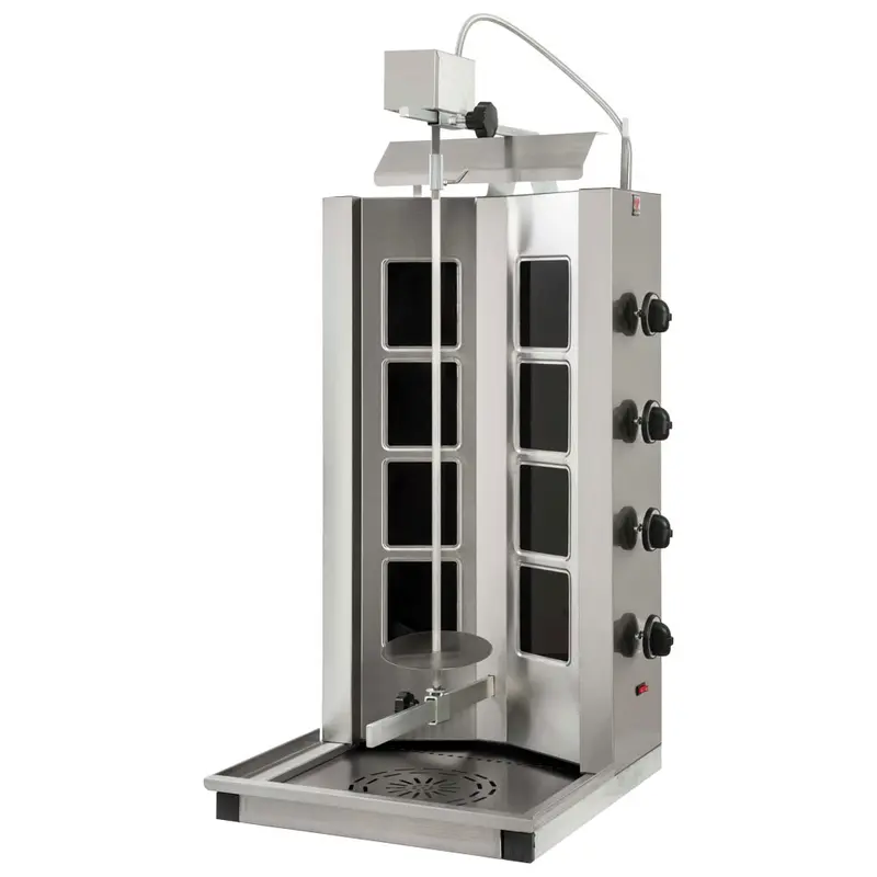 Mastro Glaskeramik-Dönergrill mit 4 Heizzonen, Motor oben, max. 40-55 kg