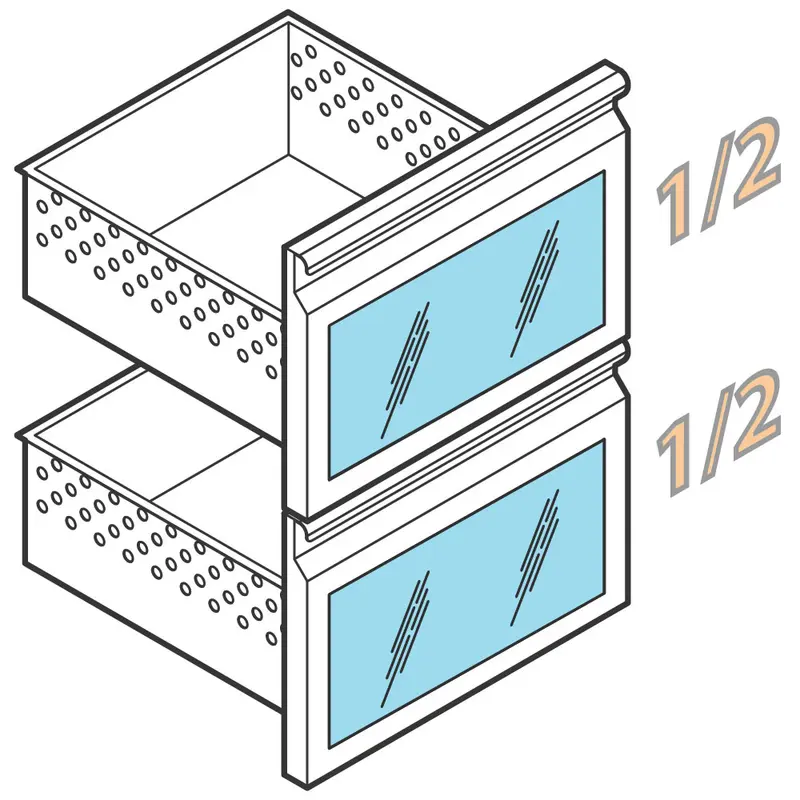 Mastro Glasschubladenkit GN 2x 1/2 für Getränkekühlteken