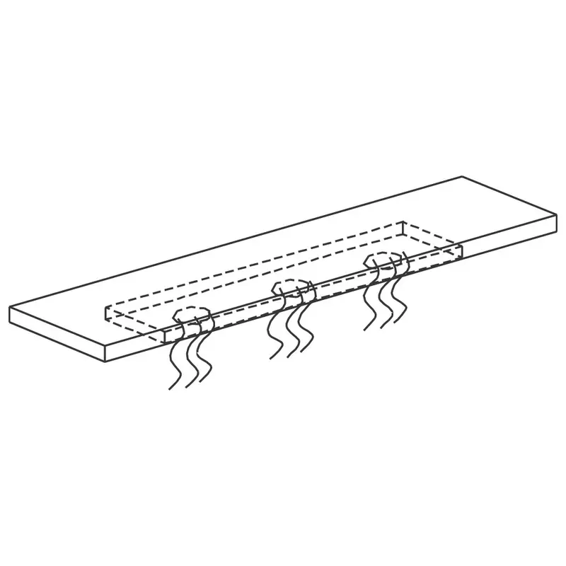 Mastro Heizelement mit Keramikheizkörper 4x 250W, L=1790 mm