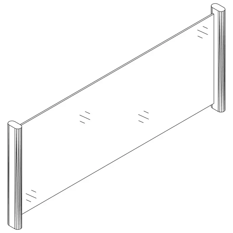 Mastro Hustenschutz-Frontglas zu Unterbau für Kochgeräte, 2000 mm