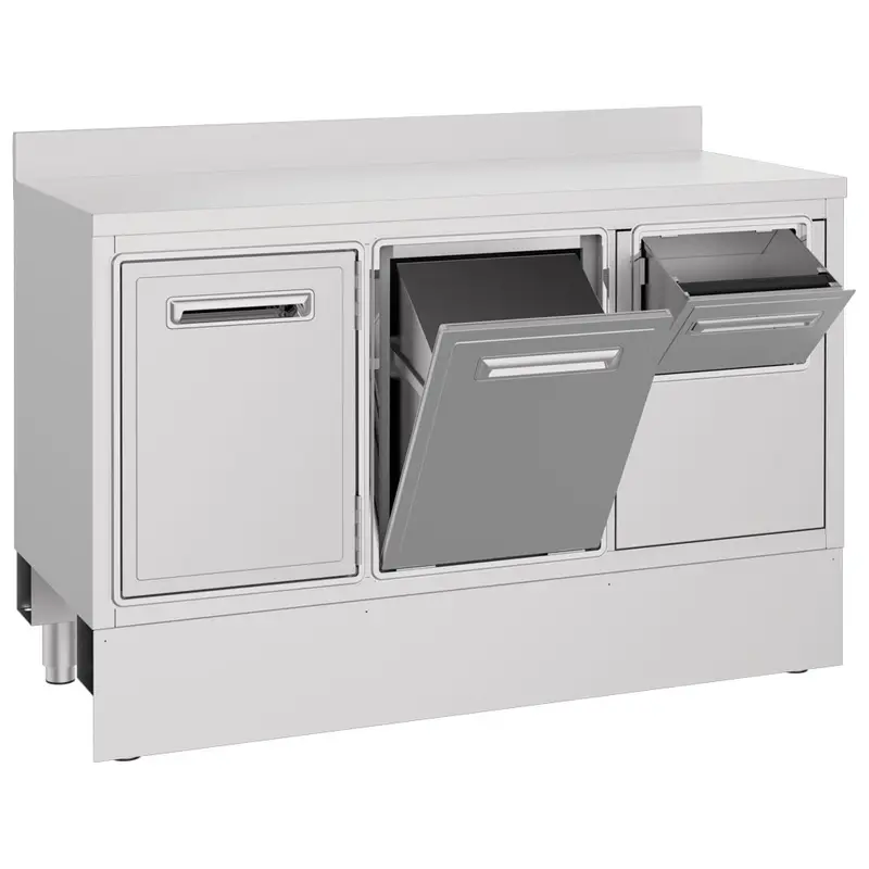 Mastro Kaffeemaschinentheke 1480x600 mm mit Kaffeesatzschublade, Abfallbehälter, 1 Tür
