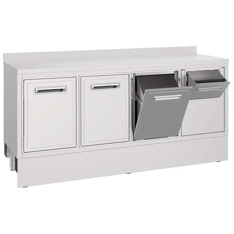 Mastro Kaffeemaschinentheke 1950x600 mm mit Kaffeesatzschublade, Abfallbehälter, 2 Türen