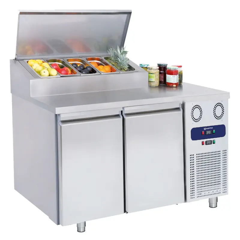 Mastro Kühl-Vorbereitungstisch 2 Türen GN 1/1, 4x GN 1/3 H=150 mm, -2°/+8°C