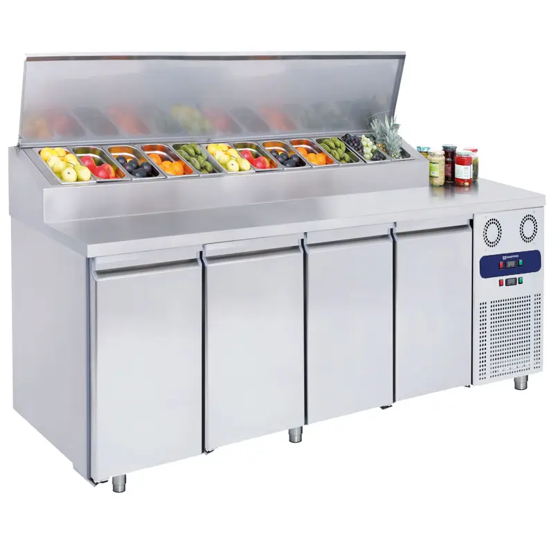Mastro Kühl-Vorbereitungstisch 4 Türen GN 1/1, 12x GN 1/3 H=150 mm, -2°/+8°C