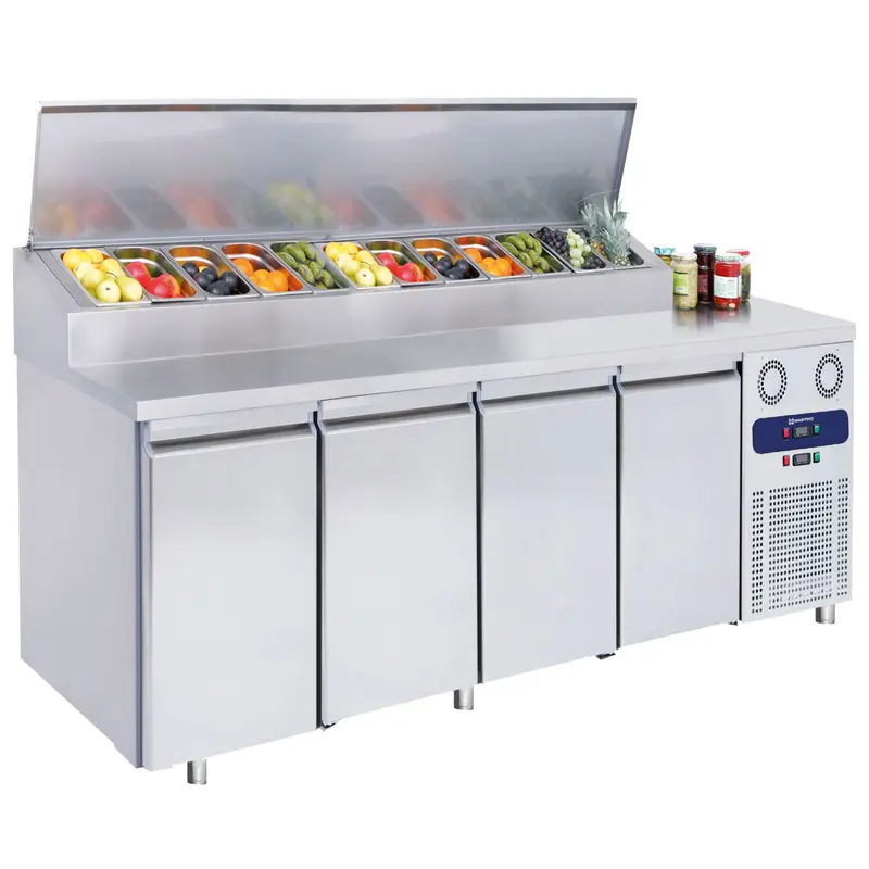 Mastro Kühl-Vorbereitungstisch 4 Türen GN 1/1, 9x GN 1/3 H=150 mm, -2°/+8°C
