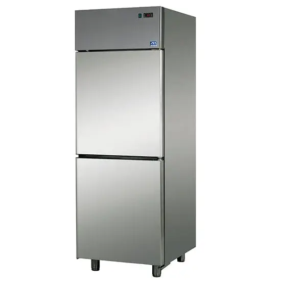 Mastro Kühlschrank 600 Liter aus Edelstahl mit 2 Türen, 0°/+10°C