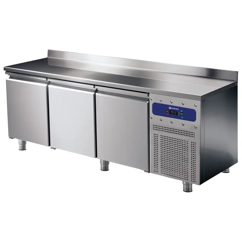 Mastro Kühltisch 600 mm 3 Türen 430x325 mm mit Aufkantung, -2°/+8°C
