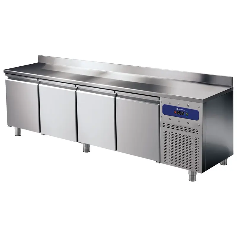 Mastro Kühltisch 600 mm 4 Türen 430x325 mm mit Aufkantung, -2°/+8°C