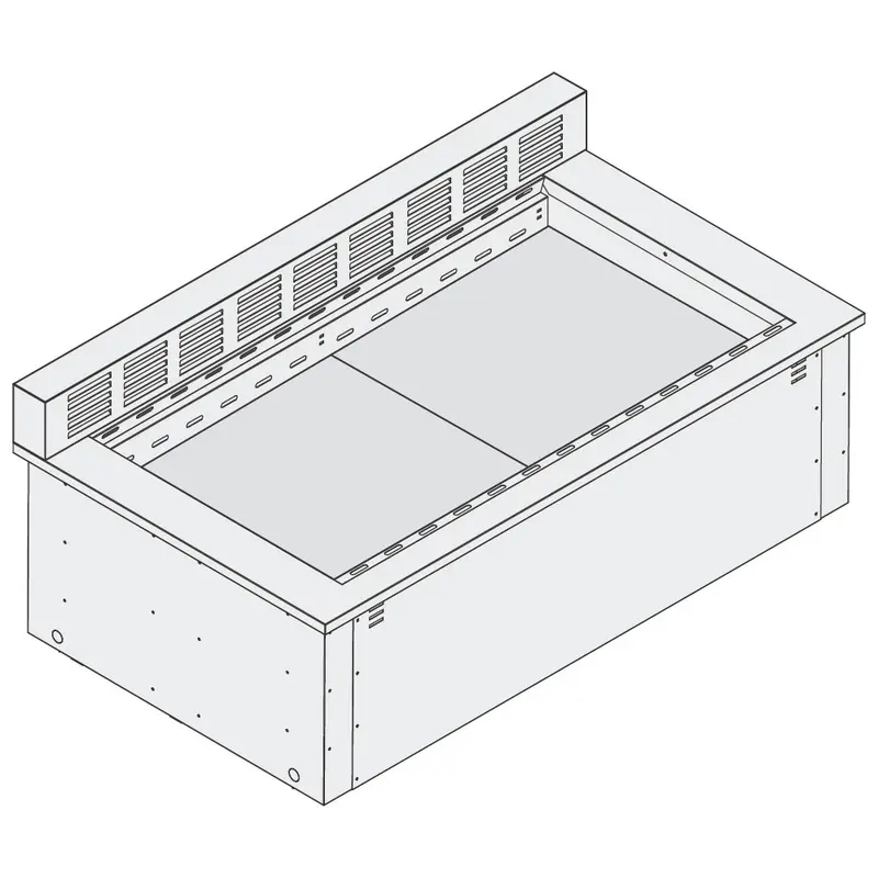 Mastro Kühlwanne mit hinterem Diffusor, für Zentralkühlung, 5x GN 1/1