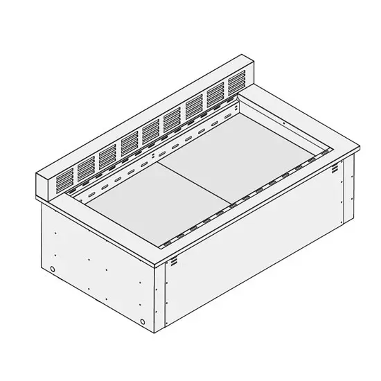 Mastro Kühlwanne mit hinterem Diffusor, für Zentralkühlung, 6x GN 1/1