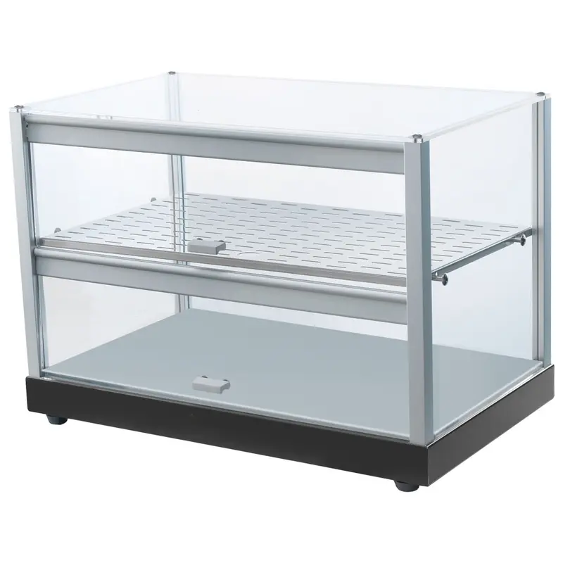 Mastro Neutrale Vitrine mit 2 Ebenen und gerader Frontverglasung